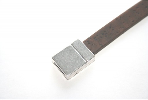Zamak Magnetic Clasp Silver 16mm - 1pcs