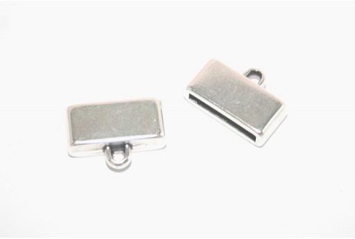 Silver Flat Cord End 15mm - 1pcs