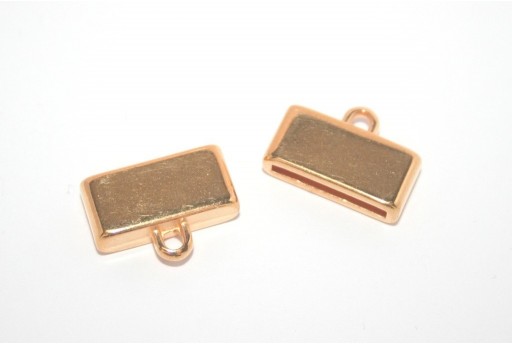 Gold Flat Cord End 15mm - 1pcs