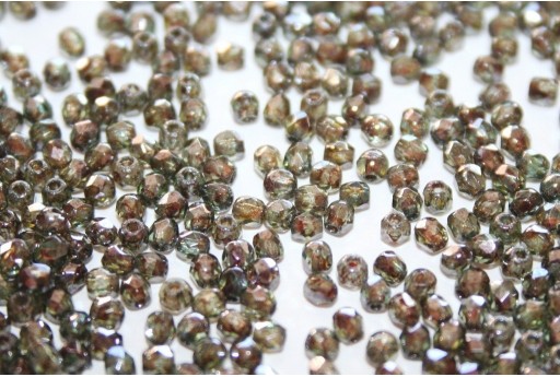 Fire Polished Beads Luster Transparent Green 2mm - 80pz