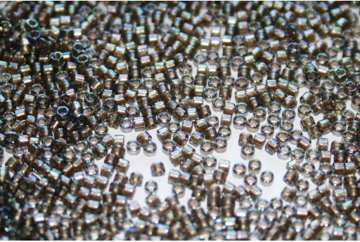 Miyuki Delica Beads Sparkling Beige Lined Grey AB 11/0 - 8gr