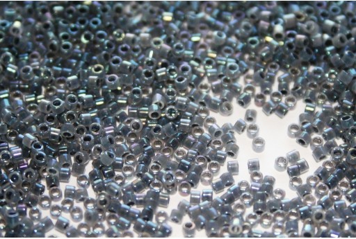 Miyuki Delica Beads Grey Lined Opal AB 11/0 - 8gr