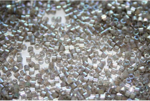 Miyuki Delica Beads Silk Inside Dyed Pewter AB 11/0 - 8gr