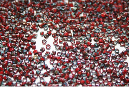 Miyuki Delica Beads Opaque Red Picasso 11/0 - 8gr