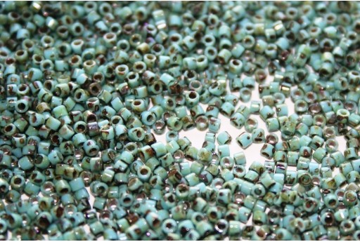 Miyuki Delica Beads Opaque Blue Picasso 11/0 - 8gr