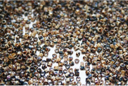 Miyuki Delica Beads Opaque Brown Picasso 11/0 - 8gr