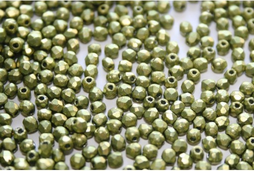 Fire Polished Beads Saturated Metallic Primrose Yellow 2mm - 80pz