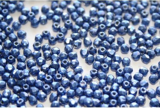 Fire Polished Beads Saturated Metallic Lapis Blue 2mm - 80pz