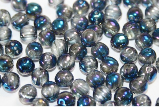 RounTrio® Beads Crystal Blue Flare Full 6mm - 25pcs