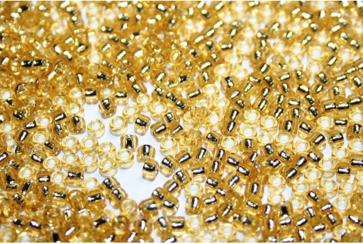 Toho Seed Beads Silver Lined Light Topaz 8/0 - 10g