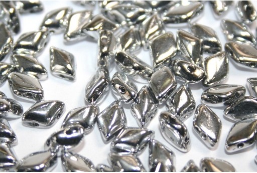 GemDuo Beads Silver 8x5mm - 10gr