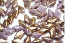 GemDuo Beads Gold Splash - Opaque Amethyst 8x5mm - 10gr