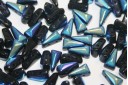 Czech Glass Beads Vexolo Jet AB 5x8mm - 50pcs