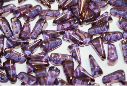 Czech Glass Beads Vexolo Crystal Bronze 5x8mm - 50pcs