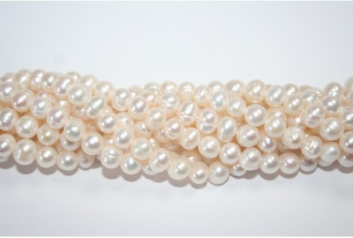 Freshwater Pearls White Potato 6-7mm - 60pcs