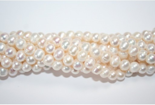 Freshwater Pearls White Potato 7-8mm - 56pcs