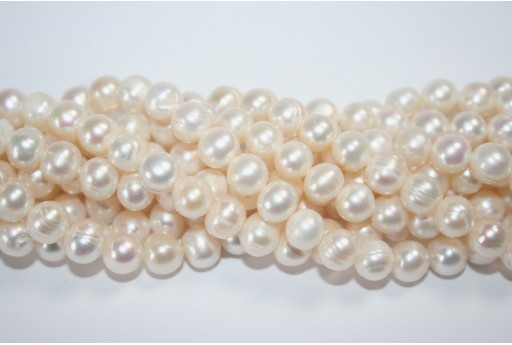 Vendita Perle d'Acqua Dolce Potato Bianche 8-9mm - PerlineBijoux