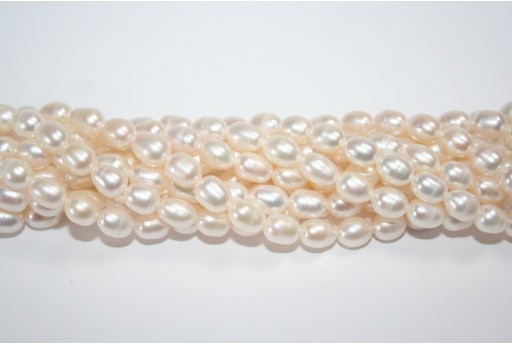 Freshwater Pearls White Rice 6-7mm - 50pcs