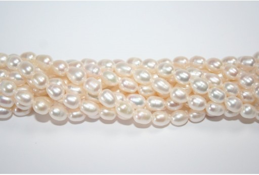 Freshwater Pearls White Rice 6-7mm - 10pcs