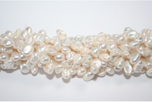 Freshwater Pearls White Keshi 7x9mm - 68pcs