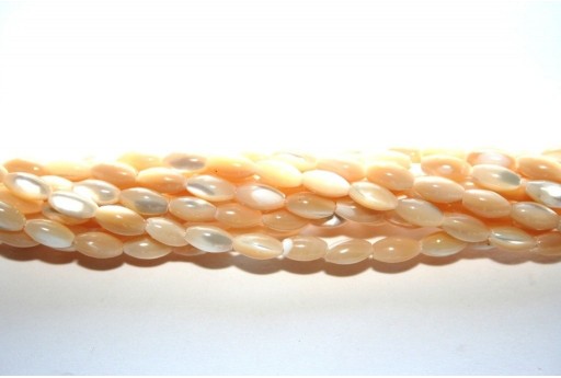Natural Mother of Pearl Rice Beads 5X8mm - 50pcs