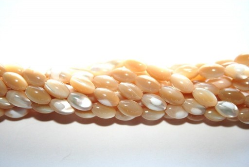 Natural Mother of Pearl Rice Beads 6X9mm - 42pcs