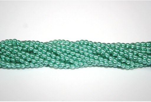 Perle Cerate Vetro Rice Green 4x3mm - 60pz