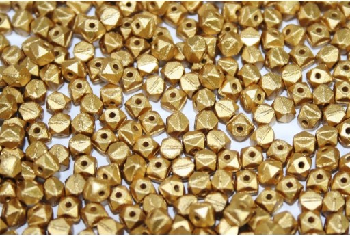 Perline Vintage Cut Nugget Metallic Velvet Gold 4mm - 50pz