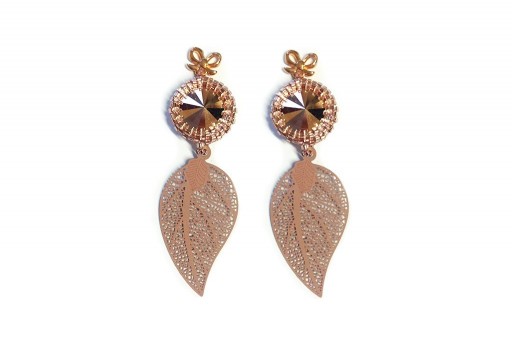 Beige Earrings Kit Leaf