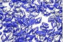 GemDuo Beads Silver Splash Opaque Blue 8x5mm - 10gr