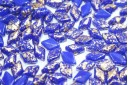 GemDuo Beads Gold Splash Opaque Blue 8x5mm - 10gr