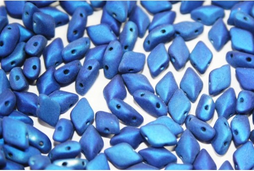 GemDuo Beads Metalust Matte Crown Blue 8x5mm - 10gr