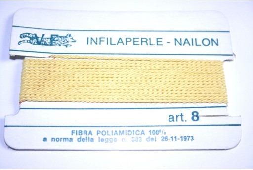 Yellow Nylon Thread With Needle Size 8 - 2pcs