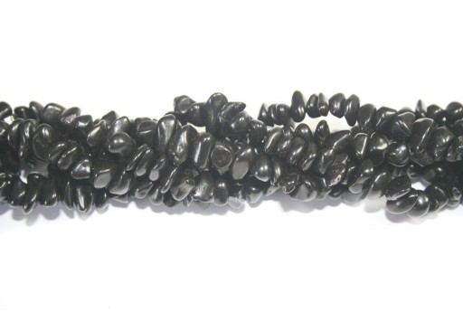 Magnesite Beads Chips Black 6x12mm - 90pcs