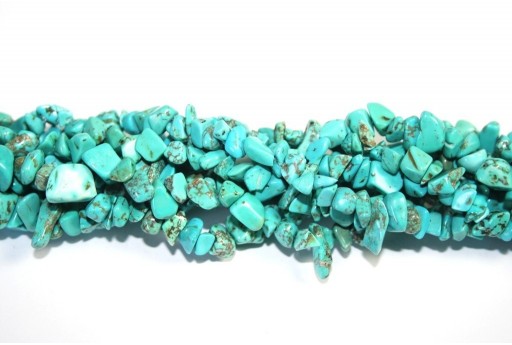 Magnesite Beads Chips Turquoise 5x8mm - 220pcs