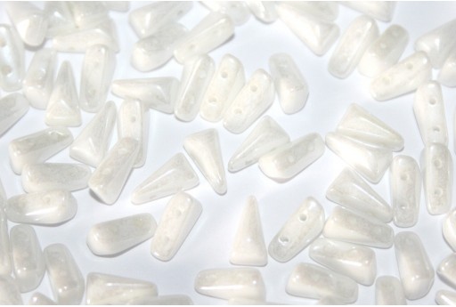 Czech Glass Beads Vexolo Alabaster Shimmer 5x8mm - 50pcs