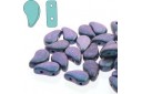 Czech Glass Beads Paisley Duo Polychrome Bluberry 8x5mm - 10gr