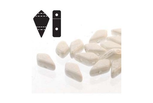 Perline Kite Chalk White Luster 9x5mm - 10gr