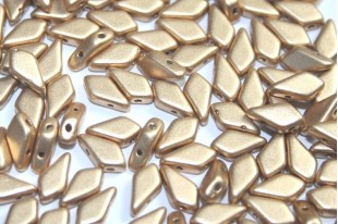 Czech Glass Beads Kite Bronze Pale Gold 9x5mm - 10gr