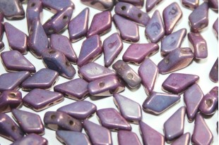 Czech Glass Beads Kite Chalk Purple Vega 9x5mm - 10gr