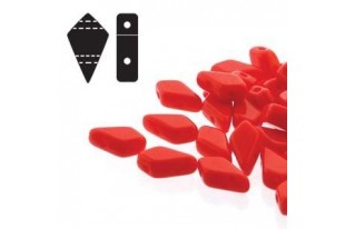 Czech Glass Beads Kite Red 9x5mm - 10gr