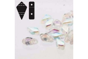 Czech Glass Beads Kite Crystal AB 9x5mm - 10gr