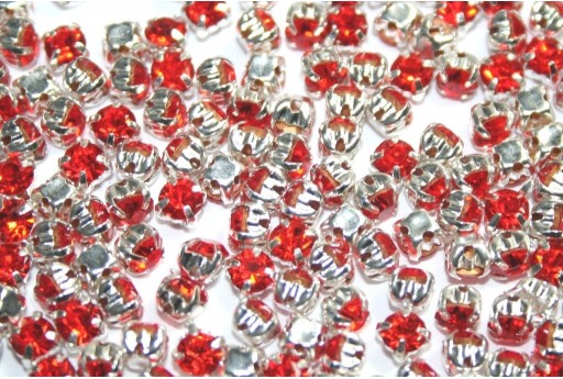 Glass Rhinestone Montee Beads Orange SS16 - 20pcs