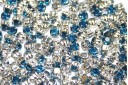 Glass Rhinestone Montee Beads Blue Medium SS16 - 20pcs