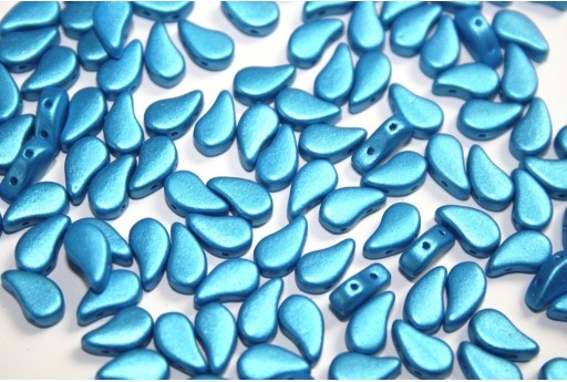 Czech Glass Beads Paisley Duo Pearl Shine Azuro 8x5mm - 10gr 2