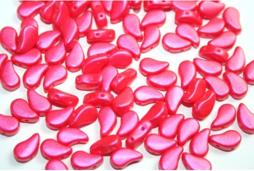 Czech Glass Beads Paisley Duo Tutti Frutti Watermelon 8x5mm - 10gr 2