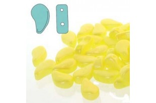 Czech Glass Beads Paisley Duo Tutti Frutti Lemon 8x5mm - 10gr