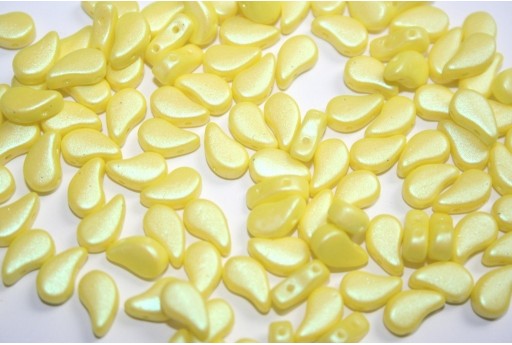 Czech Glass Beads Paisley Duo Tutti Frutti Lemon 8x5mm - 10gr 2