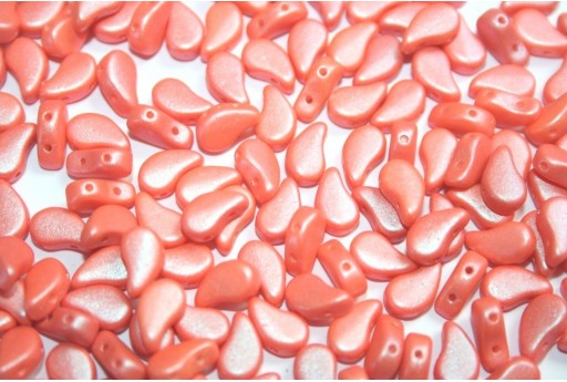 Czech Glass Beads Paisley Duo Tutti Frutti Cantelope 8x5mm - 10gr 2