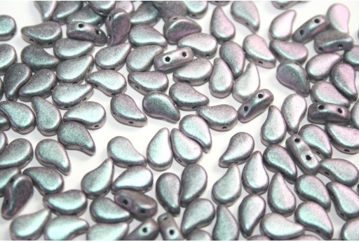 Czech Glass Beads Paisley Duo Polychrome Mix Berry 8x5mm - 10gr 2